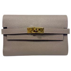 Hermès Kelly Long Wallet 99% New Etoupe Wallet A Stamp TOGO