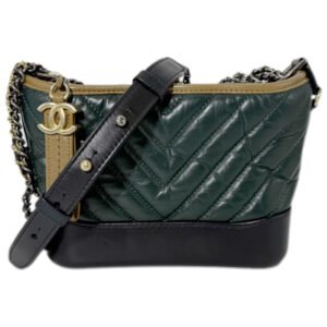 Chanel Gabrielle Small 99% New Dark Green Crossbody bag 26 Series Calfskin