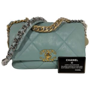 Chanel 19 Bag Small 99% New Lagoon Blue Crossbody bag 29 Series Lambskin