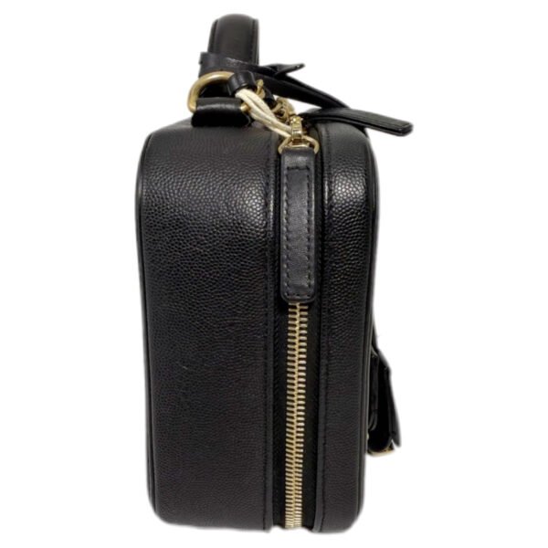 Chanel Vanity Cosmetic Bag Medium 99% NEW Black Top Handle & Shoulder Bag 20 Series Caviar Leather - Image 6