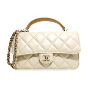 Chanel 23P Medium 99% NEW Beige Handbag 2023 Microchip Edition Calfskin