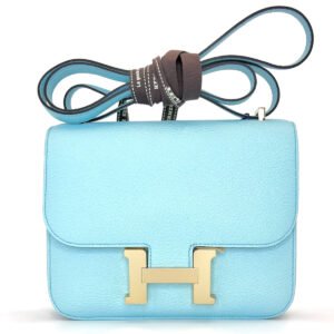 Hermès Constance 19 99% New Candy Blue Crossbody Bag B Stamp Chevre Mysore Leather