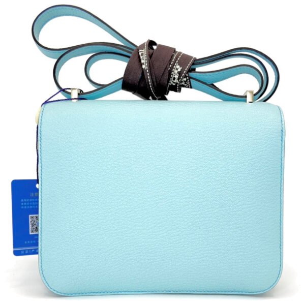 Hermès Constance 19 99% New Candy Blue Crossbody Bag B Stamp Chevre Mysore Leather - 影像 2