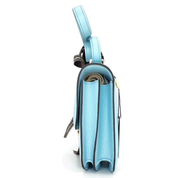 Hermès Constance 19 99% New Candy Blue Crossbody Bag B Stamp Chevre Mysore Leather - 影像 3
