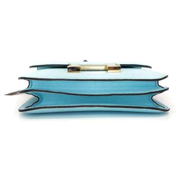 Hermès Constance 19 99% New Candy Blue Crossbody Bag B Stamp Chevre Mysore Leather - 影像 5
