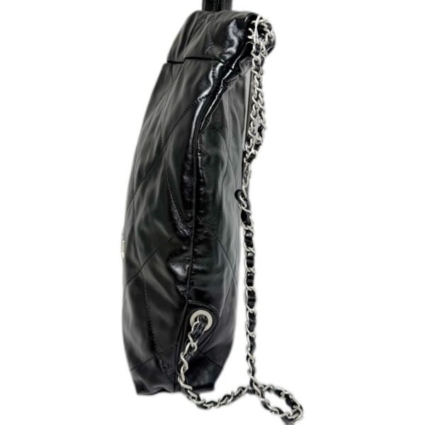 Chanel 22 Bag Small 99% NEW Black & Silver Handbag 2022 Chip Version Calfskin - Image 3