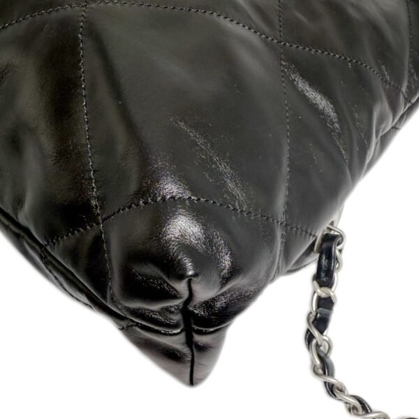 Chanel 22 Bag Small 99% NEW Black & Silver Handbag 2022 Chip Version Calfskin - Image 10
