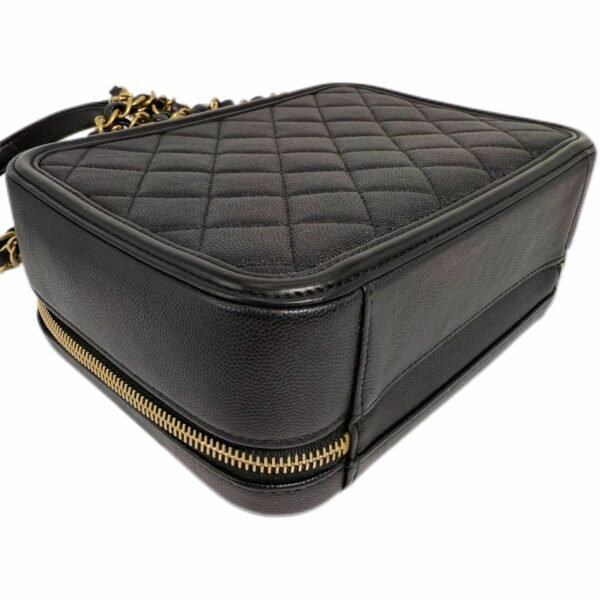 Chanel Vanity Cosmetic Bag Medium 99% NEW Black Top Handle & Shoulder Bag 20 Series Caviar Leather - Image 8