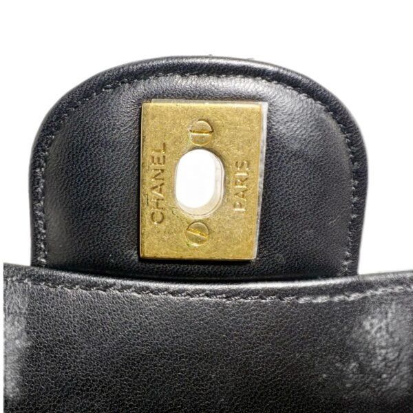 Chanel Classic Flap Large Mini 99% NEW Black Crossbody bag 23 Series Python Leather - Image 7