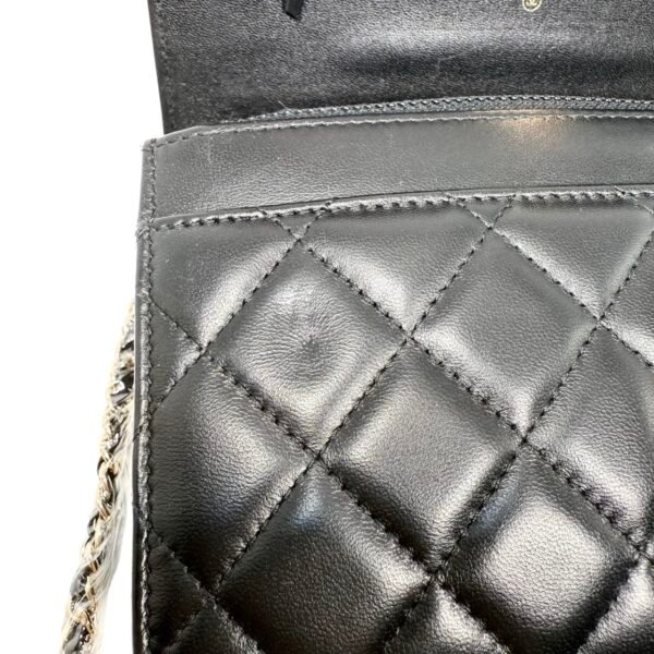 Chanel Wallet on Chain (WOC) M Size 99% New Black Crossbody bag 28 Series Cowhide - Image 7