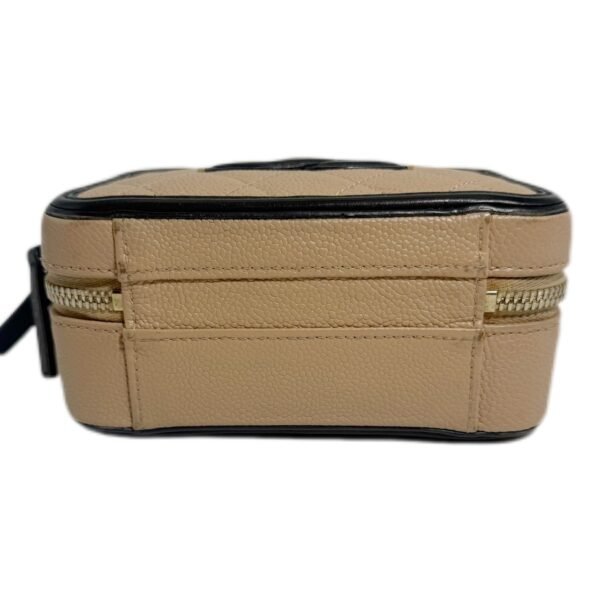 Chanel Vanity Cosmetic Bag Small 99% NEW Beige Top Handle & Shoulder Bag 26 Series Caviar Leather - Image 4
