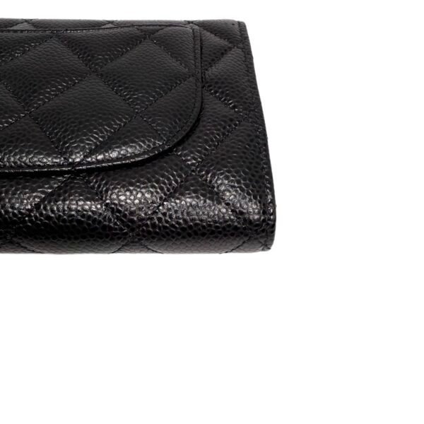 CHANEL Long Wallet 99% New Black with Gold Hardware 25 Series Caviar Leather - Image 12