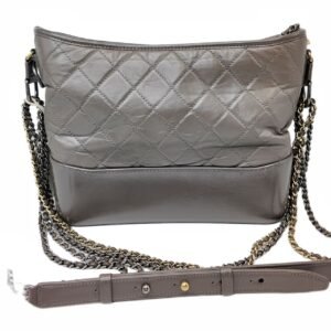 Chanel Gabrielle Medium 98% New Grey Crossbody bag 26 Series Calfskin