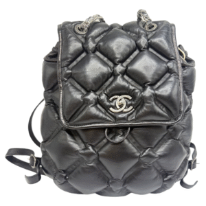Chanel Coco Neige Puffy Small 99% New Black Backpack 23 Series Lambskin Leather