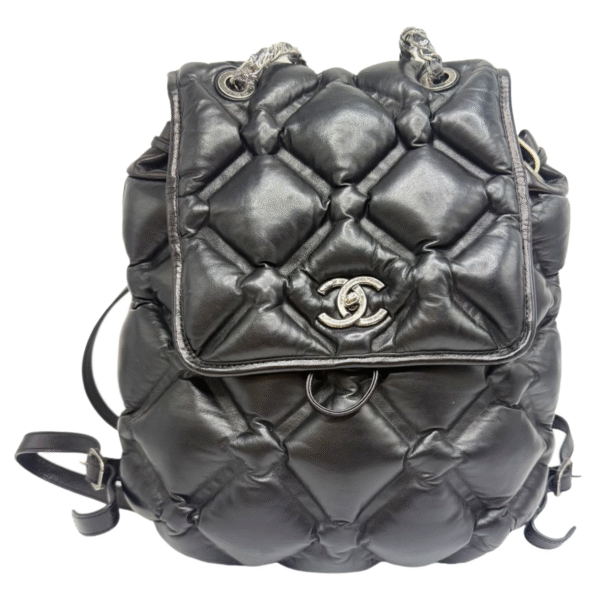 Chanel Coco Neige Puffy Small 99% New Black Backpack 23 Series Lambskin Leather