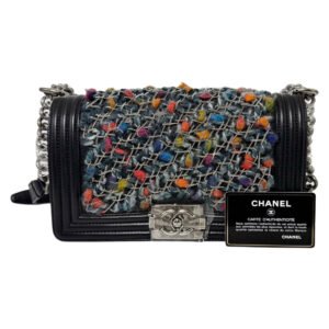 Chanel Le Boy Large 99% New Black with Silver Hardware Crossbody Bag 20 Series Caviar Leather