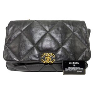 Chanel 19 Bag Large 99% New Black with Gold-Tone Hardware Crossbody bag 29 Series Lambskin Leather