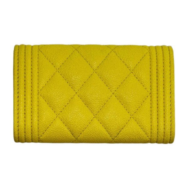 CHANEL Short Wallet 99% New Yellow Wallet 26 Series Caviar Leather - Image 2