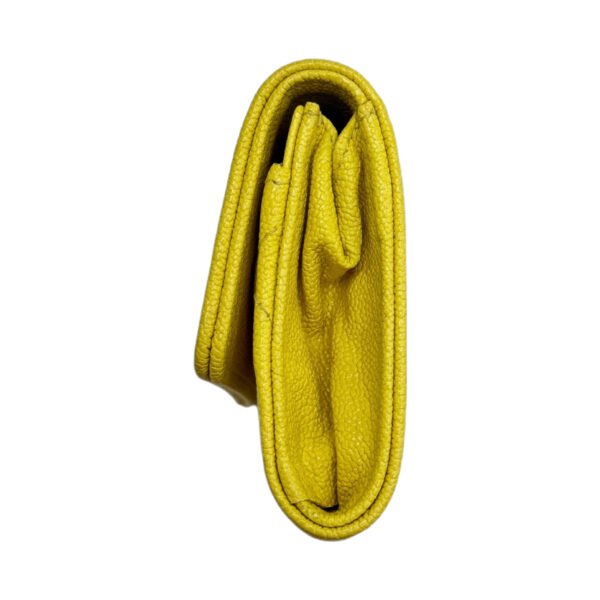 CHANEL Short Wallet 99% New Yellow Wallet 26 Series Caviar Leather - Image 6