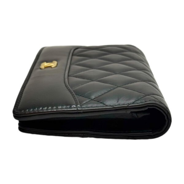 CHANEL Long Wallet 99% New Black with Gold Hardware 25 Series Calfskin Leather - Image 4