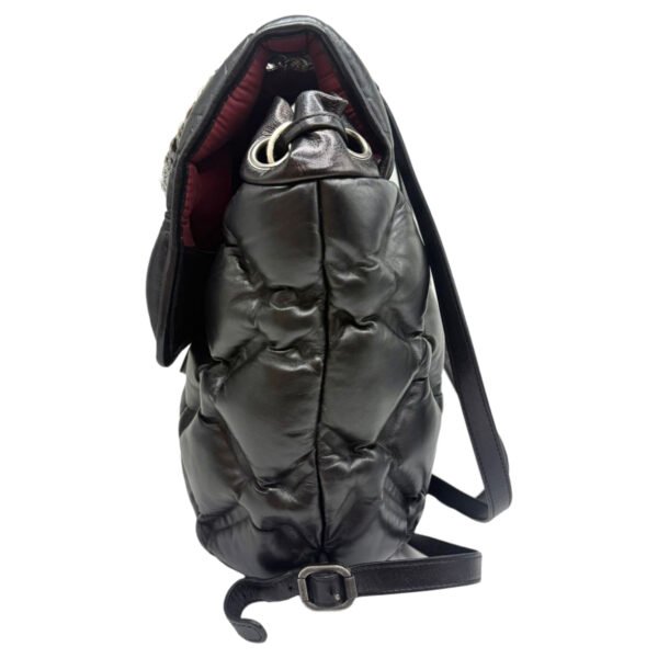 Chanel Coco Neige Puffy Small 99% New Black Backpack 23 Series Lambskin Leather - Image 3