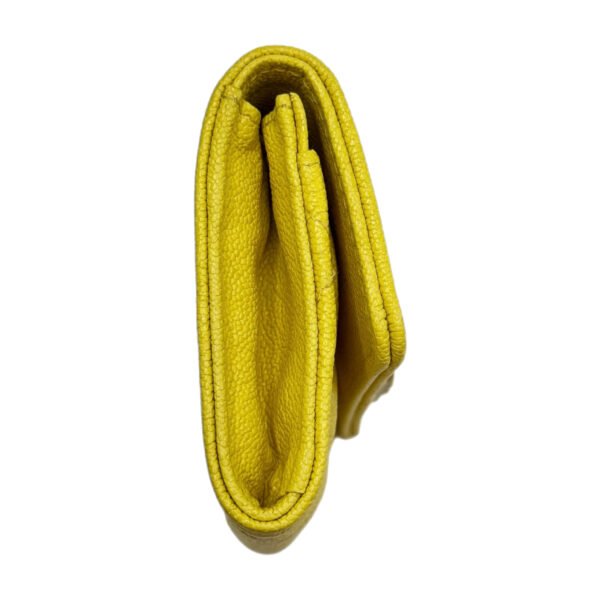 CHANEL Short Wallet 99% New Yellow Wallet 26 Series Caviar Leather - Image 5
