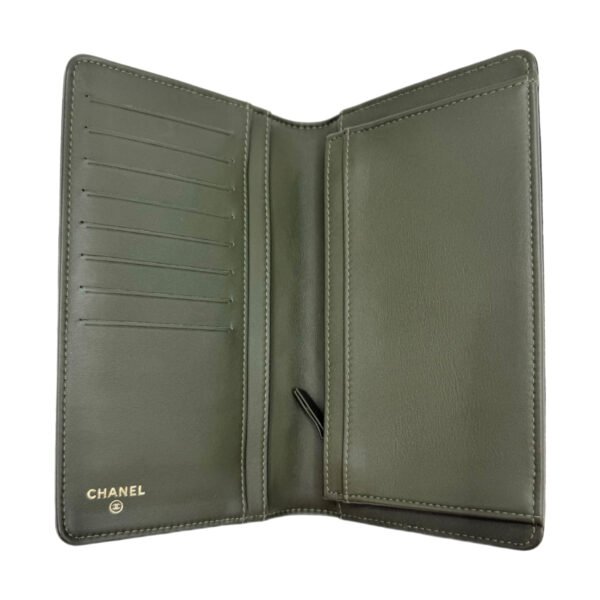 Chanel Le Boy Long Bi-Fold Wallet Black with Gold Hardware 24 Series Pebbled Calfskin - Image 8