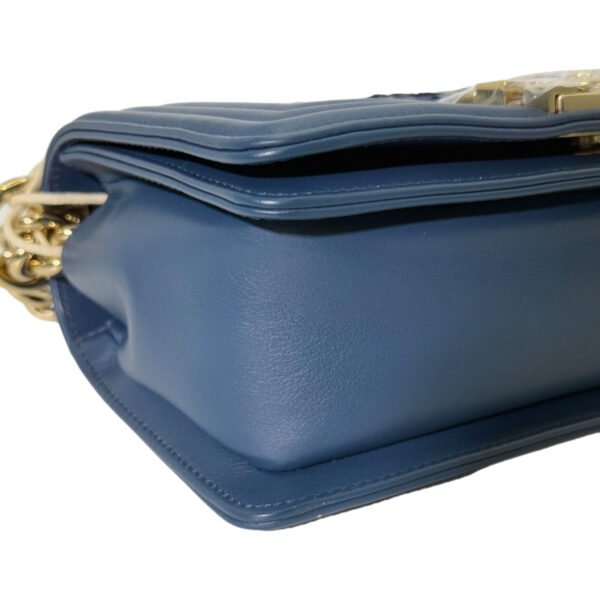 Chanel Le Boy Small 99% New Blue Crossbody Bag 25 Series Python Leather - 影像 7