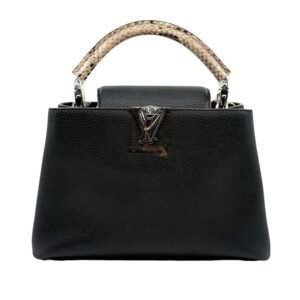 Louis Vuitton Capucines Medium 99% New Black Handbag 2018 Taurillon Leather