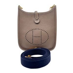 Hermès Evelyne Mini 99% New Elephant Gray Crossbody Bag Y Stamp Togo