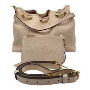 Louis Vuitton Bella Bucket Bag with Pouch 99% New Beige Cowhide Leather