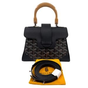 Goyard Saigon Mini 99% New Black Handbag 2020 Goyardine Canvas & Cowhide Leather
