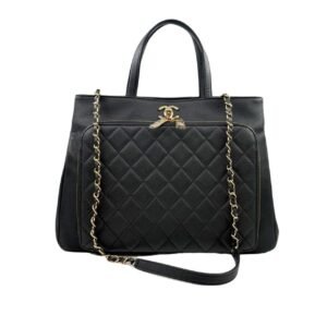 Chanel Tote Bag Large 99% New Black Shoulder Bag 28 Series Caviar Leather